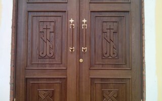 дверь стальная двустворчатая для храма